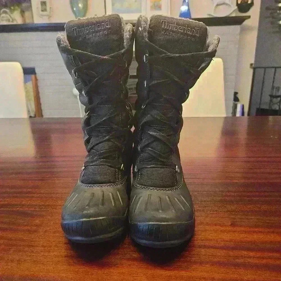 Timberland Earthkeepers Mount Holly Tall Lace Duck Boot Womens Size 5.5 Black - Picture 2 of 10